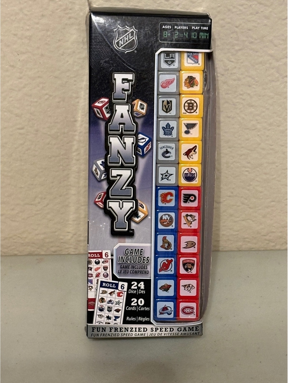 NHL Fanzy Dice Game - Fun Frenzied Speed Game with 24 Dice and 20 Cards